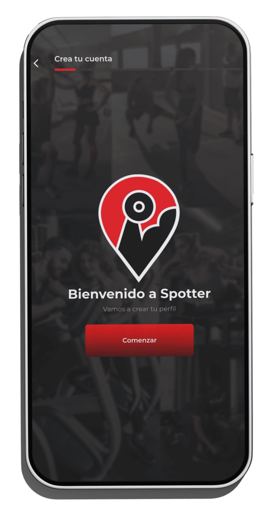 Pantalla bienvenida Spotter App